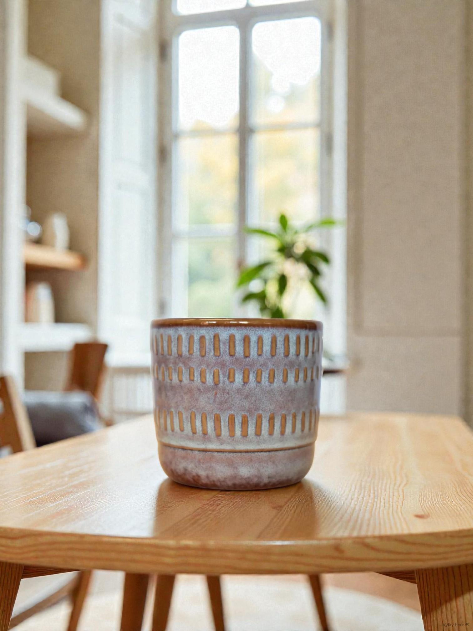 Dente pot béžovo-modrý