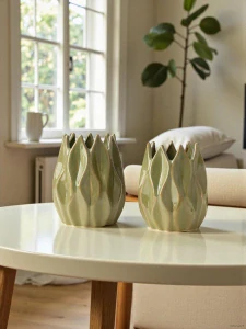 Keramická váza zelená 