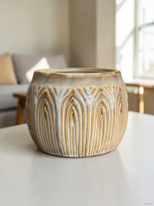 Obal Lotus pot beige