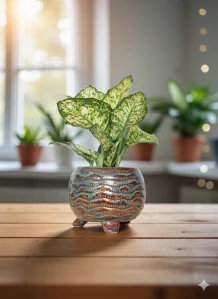 Modro hnědý obal na nožičkách