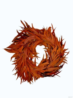 Eukalyptový věnec s plody červený